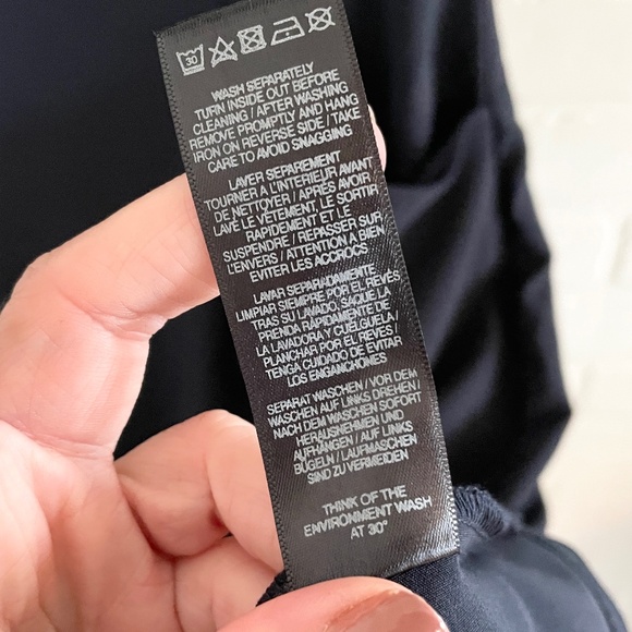 ASOS Midi dress Flounce Cape Angel Sleeve Pockets V neckline Navy blue Sz 10 - Picture 12 of 15